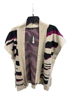 Natori Le Tigre Angkor Knit Poncho Sweater Open Cardigan Sz S NWTs